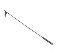 Attizzatoio da 101 cm in ferro battuto massiccio, per uso interno ed esterno, con elegante manico per braciere, stufe a legna e falò, nero