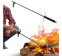 Attizzatoio per caminetto da 40 pollici, attizzatoio da fuoco in acciaio massiccio, strumento per caminetto resistente per braciere, falò, stufa a legna, uso interno ed esterno