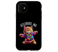 Attleboro MA USA - Simpatico gatto ballerino colorato Custodia per iPhone 11
