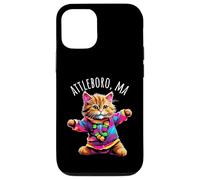 Attleboro MA USA - Simpatico gatto ballerino colorato Custodia per iPhone 12/12 Pro