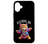Attleboro MA USA - Simpatico gatto ballerino colorato Custodia per iPhone 16 Plus