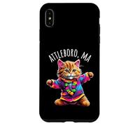 Attleboro MA USA - Simpatico gatto ballerino colorato Custodia per iPhone XS Max