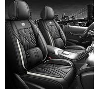 ATTLGR Auto Coprisedili per Skoda Fabia Sedan 6Y3 2001-2008,Confortevole e Resistente,Protezione per Sedili Anteriori e Posteriori,Impermeabile e Traspirante Accessori,F/Blackwhite