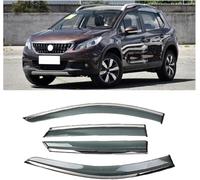 ATTLGR Deflettori Aria Auto per Peugeot 2008 2018,Finestrini Anteriori Posteriori Integrato Protezione Pioggia Fumo Sole Visiera Meteo,Facile Installazione