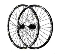 AttLvTu Ruote Complete MTB 26/27.5/29" - Cerchio Lega Doppia Parete, Freni Disco, Cassetta 7-12V, Pneumatici 1.25-2.25" (4 Colori)(Nero,26 Pollici)