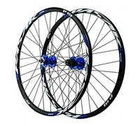 AttLvTu Ruote Complete MTB 26/27.5/29" - Cerchio Lega Doppia Parete, Freni Disco, Cassetta 7-12V, Pneumatici 1.25-2.25" (4 Colori)(Blu,27,5 Pollici)