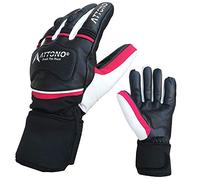 ATTONO - Guanti da sci da donna, in pelle, con softshell, per sci, corsa, snowboard, taglia M