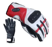 ATTONO - Guanti da sci in pelle, da corsa, impermeabili, taglia L