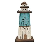 Attraction Design Leuchtturm-Dekor aus Holz, dekorativer nautischer Leuchtturm, rustikale Leuchtturm-Dekoration mit Ozean-, Meeres- und Strandmotiv, h