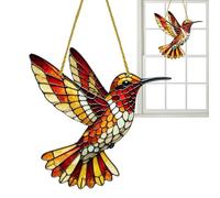 Attrape-Soleil Fenêtre - Panneau Acrylique,Décor oiseau teinté intérieur, papillon lumineux | Ornement verre maison, élément mural coloré, ambiance lumineuse, accent artistique fenêtres