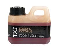 Attraente Shimano Bait TX1 Food Syrup Squid & Octopus Rouge 500 mL