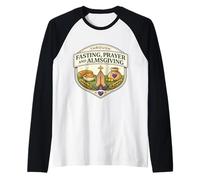 Attraverso la Preghiera a digiuno e l'elemosina Cristiana ortodossa Maglia con Maniche Raglan
