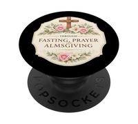Attraverso la preghiera a digiuno e l'elemosina cristiana ortodossa PopSockets PopGrip Adesivo