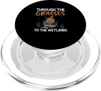 Attraverso le erbe per il wetlands Sandhill Crane Bird Nerd PopSockets PopGrip per MagSafe