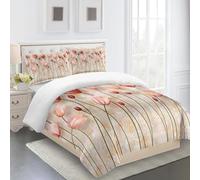 AtTrex Set Copripiumino Matrimoniale Con Due Federe 50X75Cm Fiori Copripiumino Con Cerniera Prevenire L'Allergia Modello Copripiumino 220X240 Fibra Superfine Stampa 3D Morbido E Confortevole