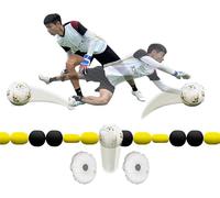 Attrezzatura Allenamento Portiere Deflettore Linea Singola 2,75m per Riflessi e Agilità, Materiale Eva Durevole con 2 Borracce per Futsal e Calcio a 7 - Migliora Tempi di Reazione,2.6m