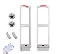 Attrezzatura Antifurto per Vendita al Dettaglio, Sistemi di Allarme EAS a 58 KHz per Negozi di Abbigliamento al Dettaglio, con 200 Etichette di Sicurezza per Indumenti(White)