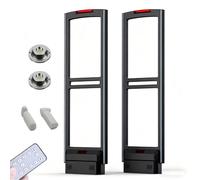 Attrezzatura Antifurto per Vendita al Dettaglio, Sistemi di Allarme EAS a 58 KHz per Negozi di Abbigliamento al Dettaglio, con 200 Etichette di Sicurezza per Indumenti(Black)