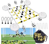 Attrezzatura da allenamento per portieri, 2 × 1,6 m/2,8 × 2 m, deflettore a matrice da pavimento, catena di rimbalzo quadrata da portiere, deflettore palla da calcio, per scuole, club e squadre di