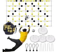 Attrezzatura da allenamento per portieri, 2 × 1,6 m/2,8 × 2 m, deflettore a matrice da pavimento, catena di rimbalzo quadrata da portiere, deflettore palla da calcio, per scuole, club e squadre di