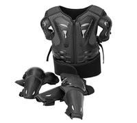 Attrezzatura da equitazione per bambini,Attrezzature da moto per bambini - Tuta da bambino da moto con protezione pettorale regolabile per bambini | Set di guardie di equitazione comode tuta