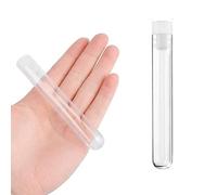 Attrezzatura da laboratorio 50 provette in plastica trasparente da 12x100 mm provette da laboratorio con tappi for esperimenti scientifici contenitori for campioni piante