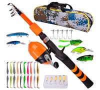 Attrezzatura da per bambini 8-14, palle da per bambini | Kit di attrezzatura da telescopico comodo comodo,per la , combo di canna e bobina per sopravvivenza, interruzioni di corrente, campeggio