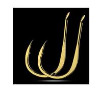 attrezzatura da pesca, Ami da pesca Confezione 20 Acciaio ad alto tenore di carbonio singoli dorati Jig Gancio spinato Carpa for accessori for la in mare(5)