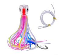 Attrezzatura da pesca Esca con gonna di polpo da 22,9 cm con foro per l'acqua per pesca a traina in acque profonde, adatta per grandi pesci predatori tra cui marlin, tonno, martora e pesce spada (B)