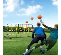 Attrezzatura da portiere di calcio - Catena di rimbalzo con ruote e tavola di deflessione, include 4 sacche d'acqua per un allenamento efficace