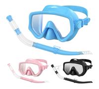 Attrezzatura da snorkeling per adulti - Set per immersioni subacquee in silicone, occhialini da snorkeling, occhiali panoramici ad ampia vista, copertura viso anti appannamento, sport acquatici
