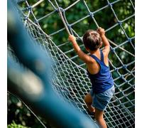 Attrezzatura di sicurezza per arrampicata per palestra, parco giochi e cortile, corda resistente da 8 mm per divertimento e fitness all'aperto per bambini, perfetta 1 x 1 m per il gioco attivo