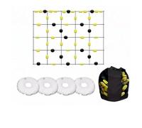 Attrezzatura for la deviazione del portiere, deflettore for palla da pavimento con accessori, strumenti quadrati portatili for la pratica dell'agilità e il controllo della palla per l'allenamento calc