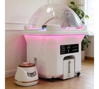 Attrezzatura Head Spa, lavatesta a ricircolo d'acqua a doppio controllo con serbatoio d'acqua da 60 litri + serbatoio acque reflue da 20 litri, funzione cromoterapia, per saloni e spa set-2