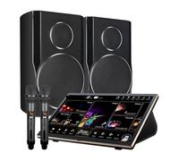 Attrezzatura Karaoke, Lettore KTV Tutto In Uno, Touch Screen Da 18,5" Con Microfoni Wireless E Altoparlante, 4T Riproduzione Chiara Del Suono