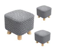 Attrezzatura morbida Velvet jacquard set di set di set testurizzata per ufficio, ristorante, bar, cuscino per sedie da sposa, decorazioni per la casa rimovibili lava Light gray Square bench cover2pcs