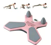 Attrezzatura per Allenamento di Forza con Tavola per Push-up, Allenamento del Core per Uomini e Donne, Palestra Domestica In Camera da Letto con Timer, Tavola per Piegamenti Pink