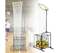 Attrezzatura per allenamento pallavolo con rete regolabile, altezza e angolo per uso interno/esterno, ideale per servire e fare pratica con spuntoni