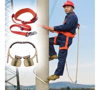 Attrezzatura per Arrampicata 1 Paio di Ramponi da Arrampicata per Pali con Imbracatura di Sicurezza, Supporto in Ferro Riutilizzabile per Elettricisti(300mm/11.8'')