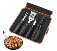 Attrezzatura Per Barbecue | Set di Spatola e Forchetta per Griglia Antiaderenti,Con Borsa Di Conservazione, Attrezzi Da Cucina Esterni Robusti Anti Ruggine Per Campeggio, Barbecue In Giardino,