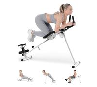 Attrezzatura per Esercizi 4 in 1: Vogatore, Macchina per Addominali, pressa per Gambe, silenziosa e Pieghevole, con Sedile Confortevole per Uso Domestico, Massimo 120 kg