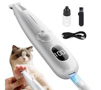Attrezzatura Per Gatto | Silenziosa e Senza Fili con Luce LED | Rimozione Dei Capelli Di Gatto,Zone Occhi Orecchie Viso Natiche Piccole Medie Grandi Razze