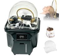 Attrezzatura Per Head Spa Portatile, Vasca Per Shampoo Con Serbatoio Da 60 L, Scarico Estraibile Da 30 L, Circolazione Dell'acqua A 30-60 °C + Terapia Della Luce + Fumigazione A Vapore(Black)