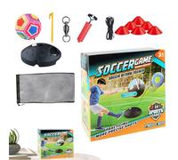 Attrezzatura per il calcio giovanile, attrezzatura di allenamento delle abilità di calcio, palla sportiva di rimbalzo portatile con cavo e borsa elastiche, allenatore di per la di abili