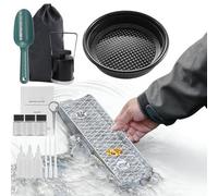 Attrezzatura Per La Prospezione: Kit Mini Chiusa, Vaschetta Classificatrice In Alluminio | Strumenti Per L'estrazione Mineraria Della Corsa All'oro, Set Portatile Ṕer La Panoramica Dei Metalli | Minat
