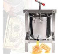 Attrezzatura per l'estrazione del miele in acciaio inossidabile da 15 litri | Pressa manuale per miele in acciaio inossidabile per uso domestico con filtro in acciaio inossidabile | Pressa per miele