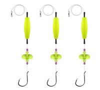 Attrezzatura per Pesca Pesce Gatto, 3 Pezzi 6/0 8/0 Esche Pesci Gatto Ami Circolari, Galleggianti per Pesci Gatto con 2 Perline in Acciaio Integrate per la Pesca in Riva e Sul Fiume