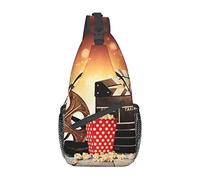 Attrezzatura per popcorn e film Borsa a tracolla per popcorn e attrezzatura cinematografica, zaino a tracolla causale zaino a tracolla per donna uomo escursionismo viaggio