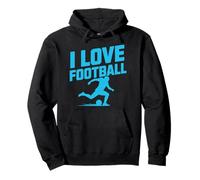 Attrezzatura per Tifosi I Love Football Soccer Player Felpa con Cappuccio