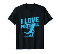 Attrezzatura per Tifosi I Love Football Soccer Player Maglietta